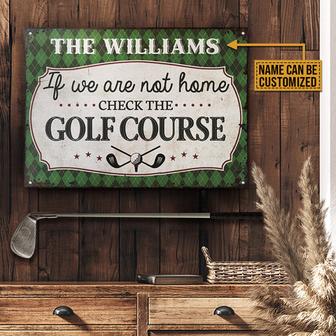 Personalized Golf Course Check Custom Metal Sign - Golf Gift - Thegiftio UK