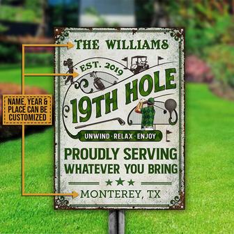 Personalized Golf 19th Hole Metal Sign - Gift for Golfers - Thegiftio UK