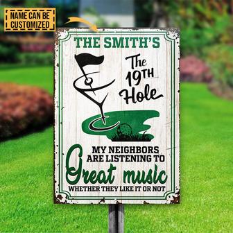 Golf Listening To Great Music Custom Metal Sign - Gift - Thegiftio UK