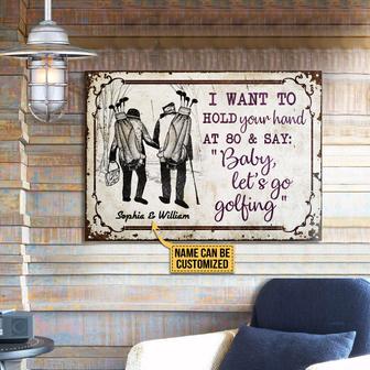 Hold Your Hand Personalized Metal Sign - Golf Lovers Gift - Thegiftio UK