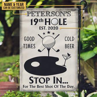 Personalized Golf Stop In For The Best Shot Custom Flag - Thegiftio UK