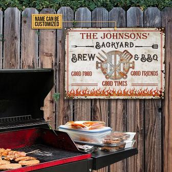 Personalized Grilling Backyard Brew Custom Metal Sign - Gift - Thegiftio UK
