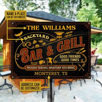 Proudly Serving Personalized Metal Sign - BBQ Lovers Gift - Thegiftio UK
