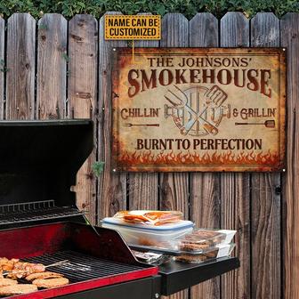 Grilling Burnt To Perfection Custom Metal Sign - BBQ Gift - Thegiftio UK