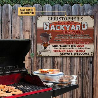 Grilling Come Hungry Personalized Metal Sign - BBQ Gift - Thegiftio UK