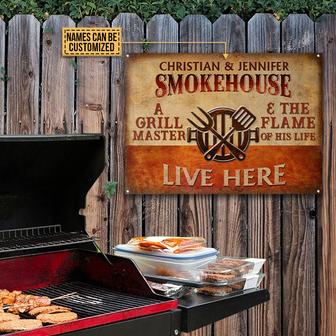 Grilling Grill Master Personalized Metal Sign - Gift for Him - Thegiftio UK