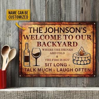 Grilling Laugh Often Personalized Metal Sign - Gift for Him - Thegiftio UK