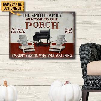 Grilling Porch Sit Long Custom Metal Sign - Gift for Friends - Thegiftio UK