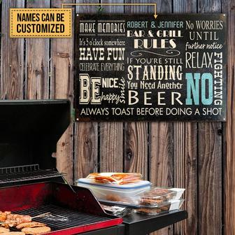 Grilling Rules Still Standing Custom Sign - Gift for Him - Thegiftio UK
