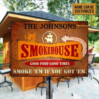 Grilling Smoke House Custom Metal Sign - Gift for BBQ Lovers - Thegiftio UK