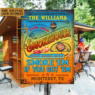 Smoke 'Em Color Personalized Metal Sign - BBQ Lovers Gift - Thegiftio UK