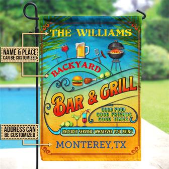 Personalized Grilling Summer Good Food Good Friends Flag - Thegiftio UK