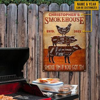 Personalized Grilling Vintage Vertical Smoke House Metal - Thegiftio UK