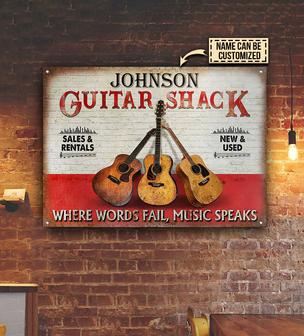 Where Words Fail Personalized Metal Sign - Musician Gift - Thegiftio UK