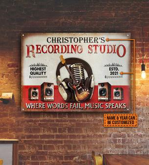 Personalized Guitar Where Words Custom Metal Sign - Gift - Thegiftio UK