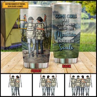 Personalized Hiking Bestie Mountains In Souls Custom Tumbler - Thegiftio UK