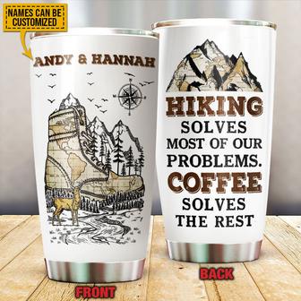 Hiking Solves Problems Custom Tumbler - Gift for Hikers - Thegiftio UK