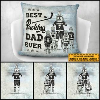 Best Dad Ever Personalized Pillow - Gift for Hockey Dad - Thegiftio UK