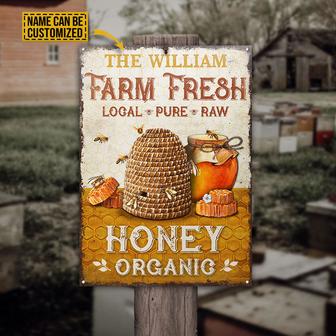 Honey Bee Farm Fresh Custom Metal Sign - Gift for Bee Lovers - Thegiftio UK