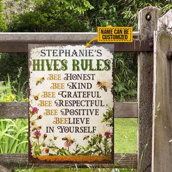 Honey Bee Hives Rules Personalized Sign - Gift for Friends - Thegiftio UK