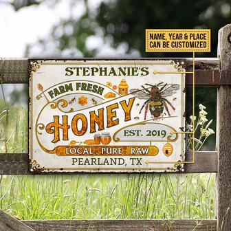 Personalized Honey Bee Vintage Metal Sign - Gift for Friends - Thegiftio UK