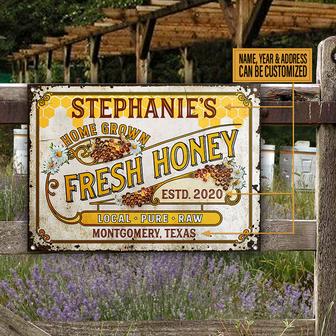 Honey Fresh Home Grown Custom Metal Sign - Gift for Home - Thegiftio UK