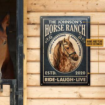 Personalized Horse Ranch Lessons Custom Metal Sign - Gift - Thegiftio UK