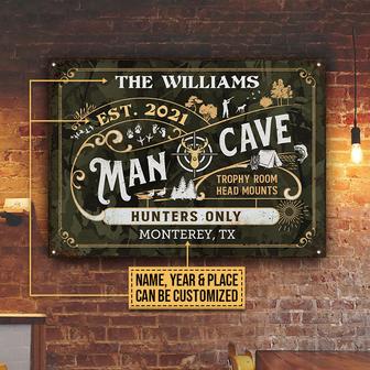 Personalized Hunting Head Mounts Custom Metal Sign - Thegiftio UK