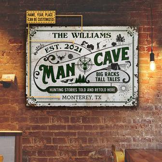 Hunting Man Cave Big Racks Custom Metal Sign - Thegiftio UK