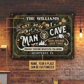 Personalized Hunting Proudly Serving Metal Sign - Thegiftio UK