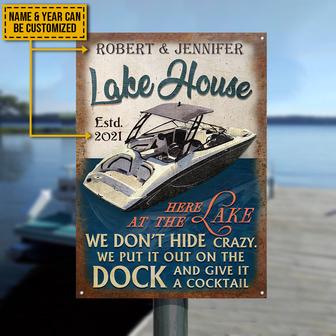 Personalized Jet Boat Lake Crazy Metal Sign - Thegiftio UK