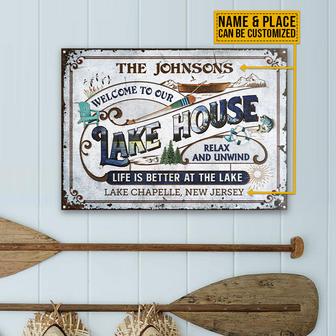 Life Is Better Personalized Metal Sign - Gift for Lake House - Thegiftio UK