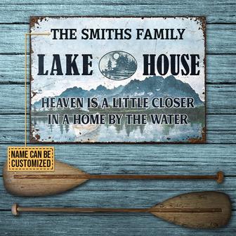 Personalized Lake House By The Water Custom Metal Sign - Thegiftio UK