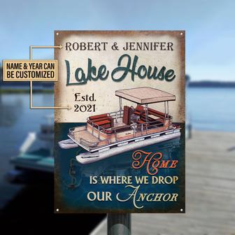 Personalized Pontoon Lake House Custom Metal Sign - Gift - Thegiftio UK