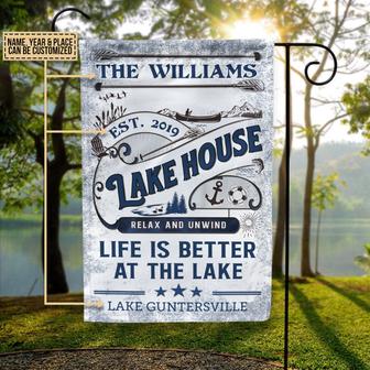 Lake House Life Is Better Custom Flag - Gift for Boaters - Thegiftio UK