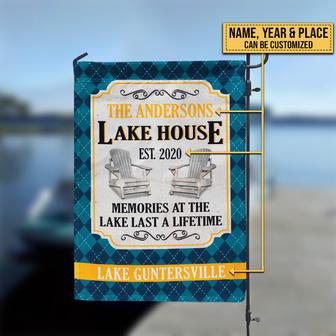 Lake House Memories Personalized Flag - Gift for Homeowners - Thegiftio UK