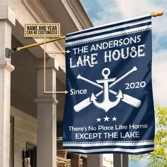 Personalized Lake House No Place Like Home Flag - Gift - Thegiftio UK