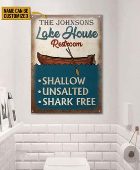 Personalized Lake House Restroom Metal Sign - Gift for Home - Thegiftio UK
