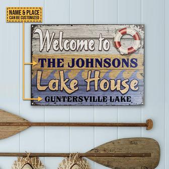 Personalized Lake House Welcome Metal Sign - Gift for Home - Thegiftio UK