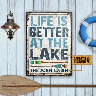 Lake Life Is Better At The Lake Custom Metal Sign - Gift - Thegiftio UK