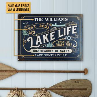 Personalized Lake Life Unsalted Custom Metal Sign - Gift - Thegiftio UK
