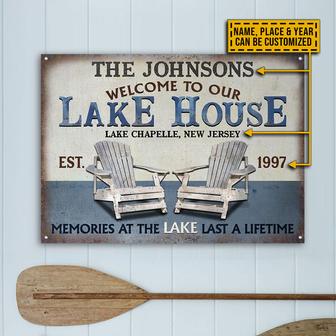 Personalized Lake Memories Metal Sign - Gift for Friends - Thegiftio UK