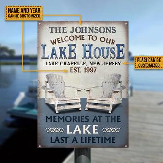 Personalized Lake Vertical Memories Metal Sign - Home Gift - Thegiftio UK
