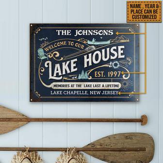 Personalized Lake Vintage Memories Metal Sign - Thegiftio UK