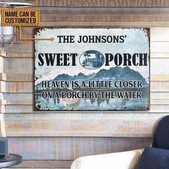 Lakes Porch By The Lake Custom Metal Sign - Gift for Home - Thegiftio UK