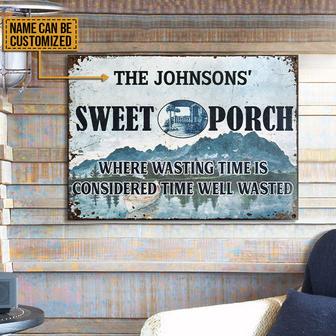 Lakes Porch Time Well Wasted Custom Metal Sign - Home Gift - Thegiftio UK