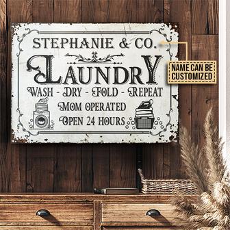 Laundry Room Mom Operated Custom Metal Sign - Gift for Mom - Thegiftio UK