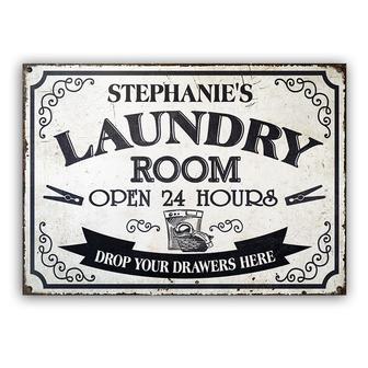 Personalized Laundry Room Self Service Metal Sign - Gift - Thegiftio UK
