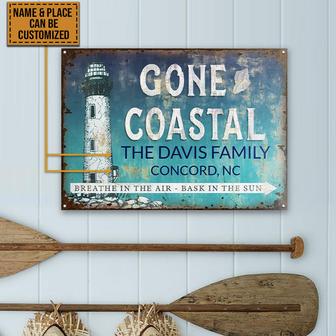 Lighthouse Gone Coastal Personalized Metal Sign - Home Gift - Thegiftio UK