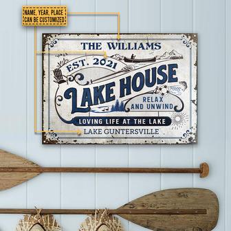 Loving Life At The Lake Custom Metal Sign - Gift for Boaters - Thegiftio UK
